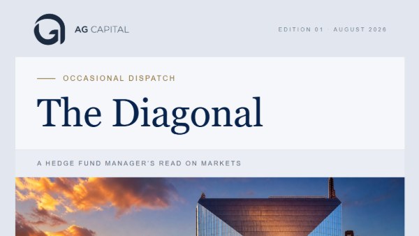 The Diagonal, Edition 01 · August 2026